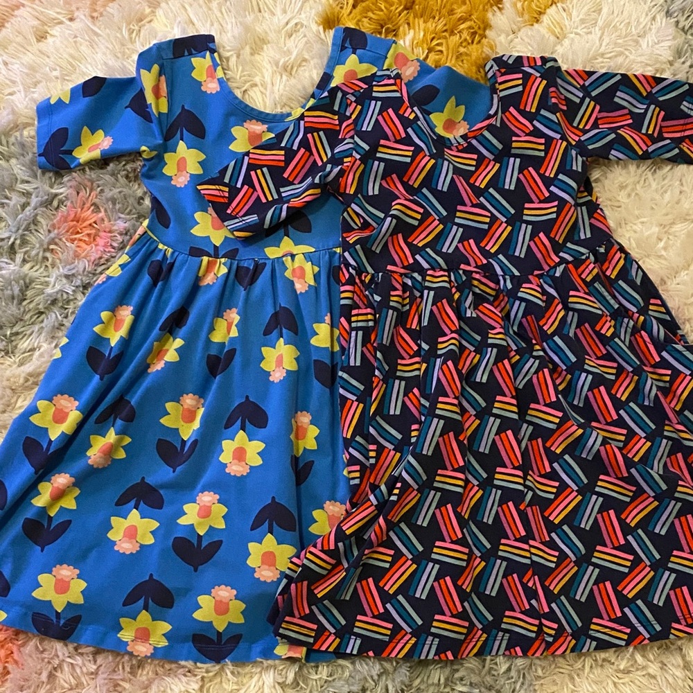 Two Hanna Andersson twirl dresses